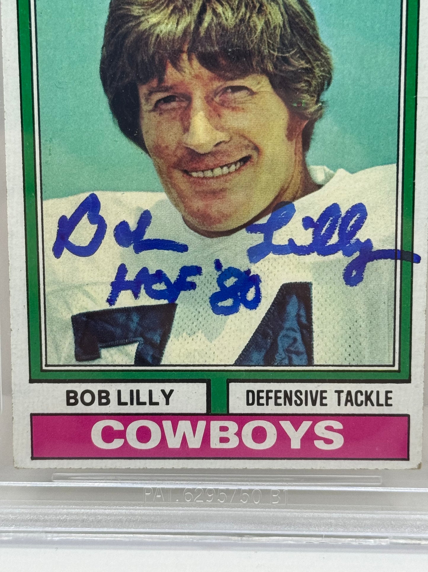 1974 Topps Bob Lilly #250 Beckett Witnessed Beckett Authentic (4999)