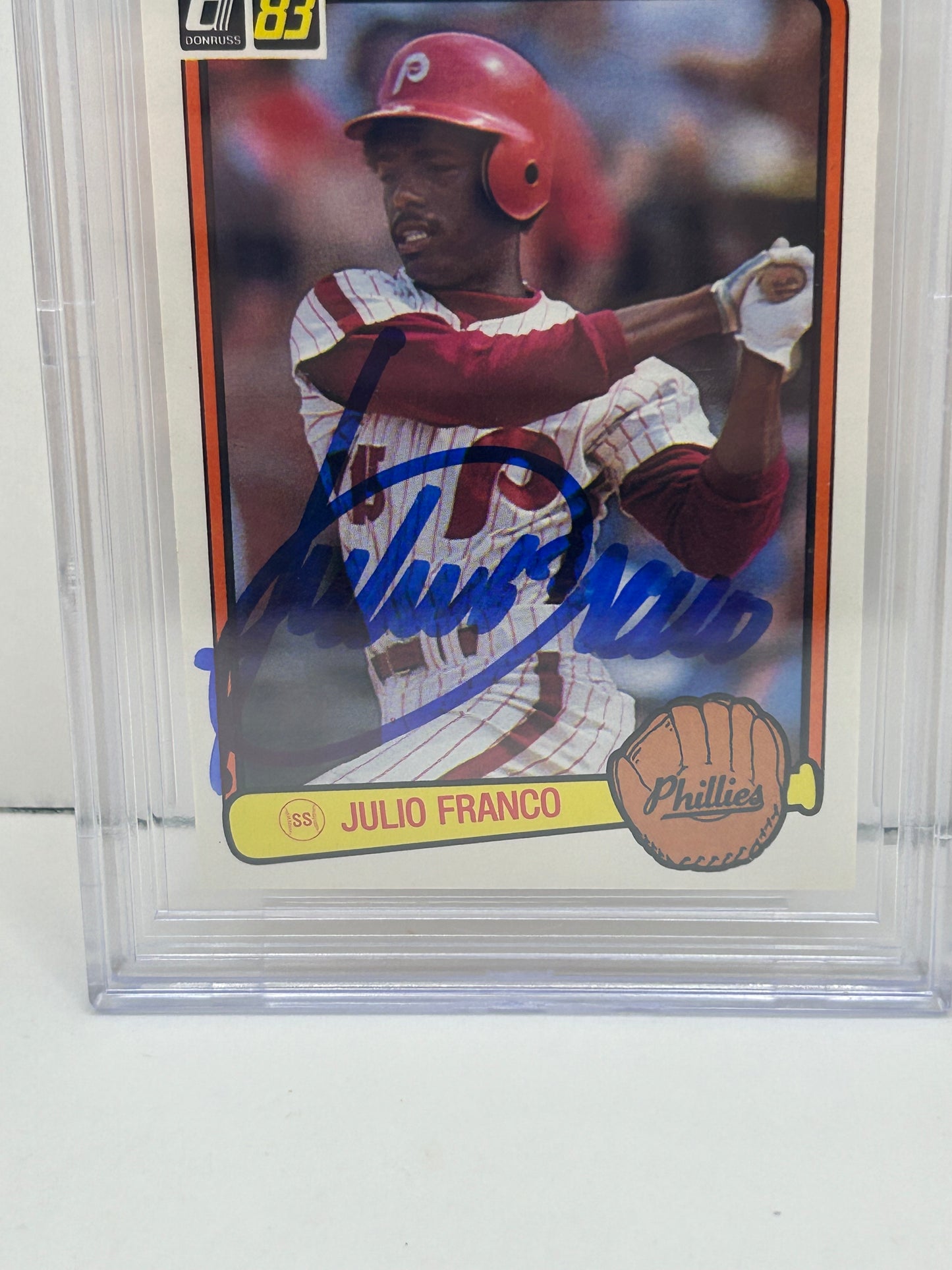 1983 Donruss Julio Franco #525 Auto Beckett Witnessed Beckett 10 Autograph (4690)