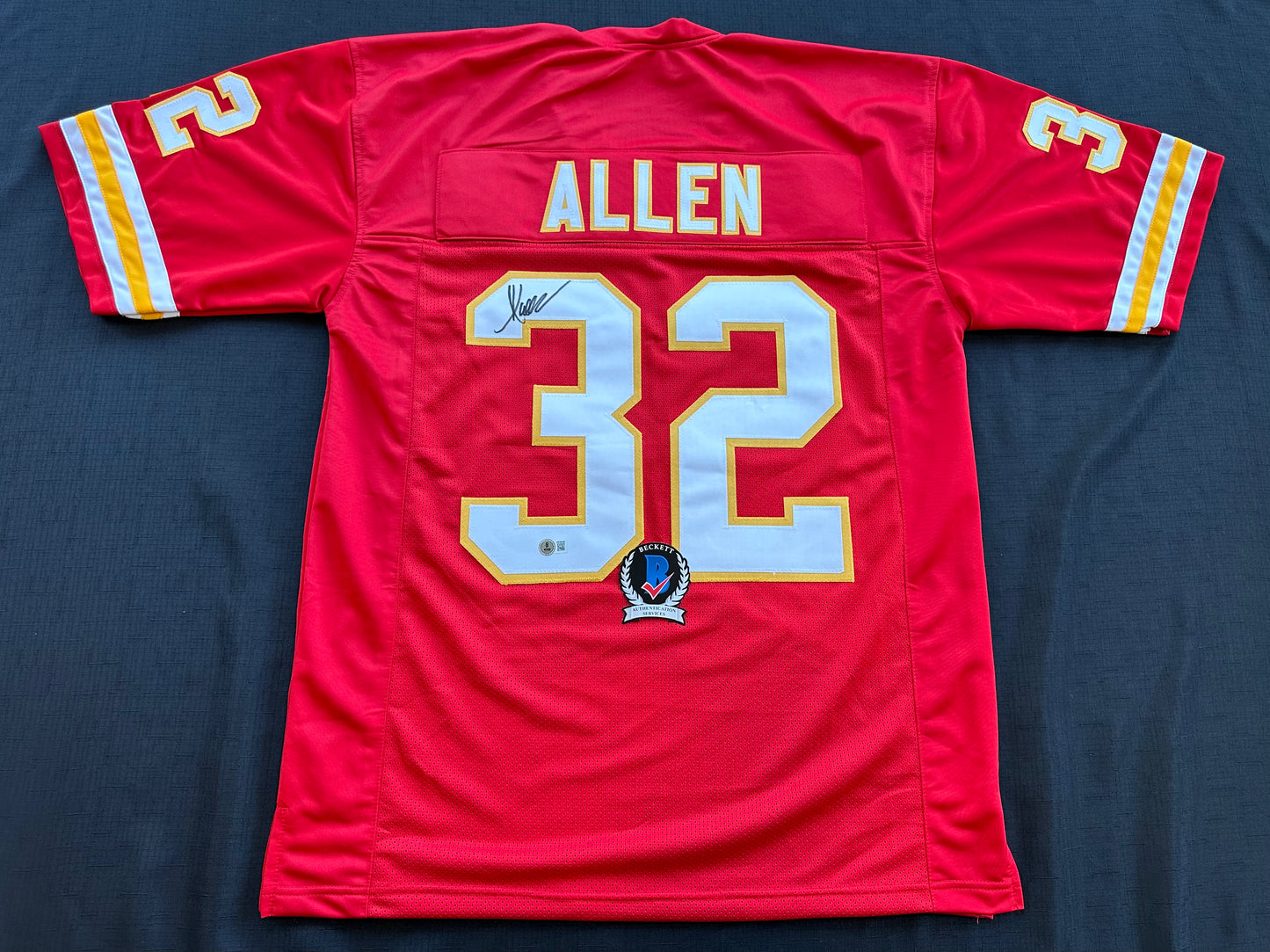 MARCUS ALLEN KANSAS CITY CHIEFS SIGNED JERSEY XL Raiders USC Trojans BAS COA