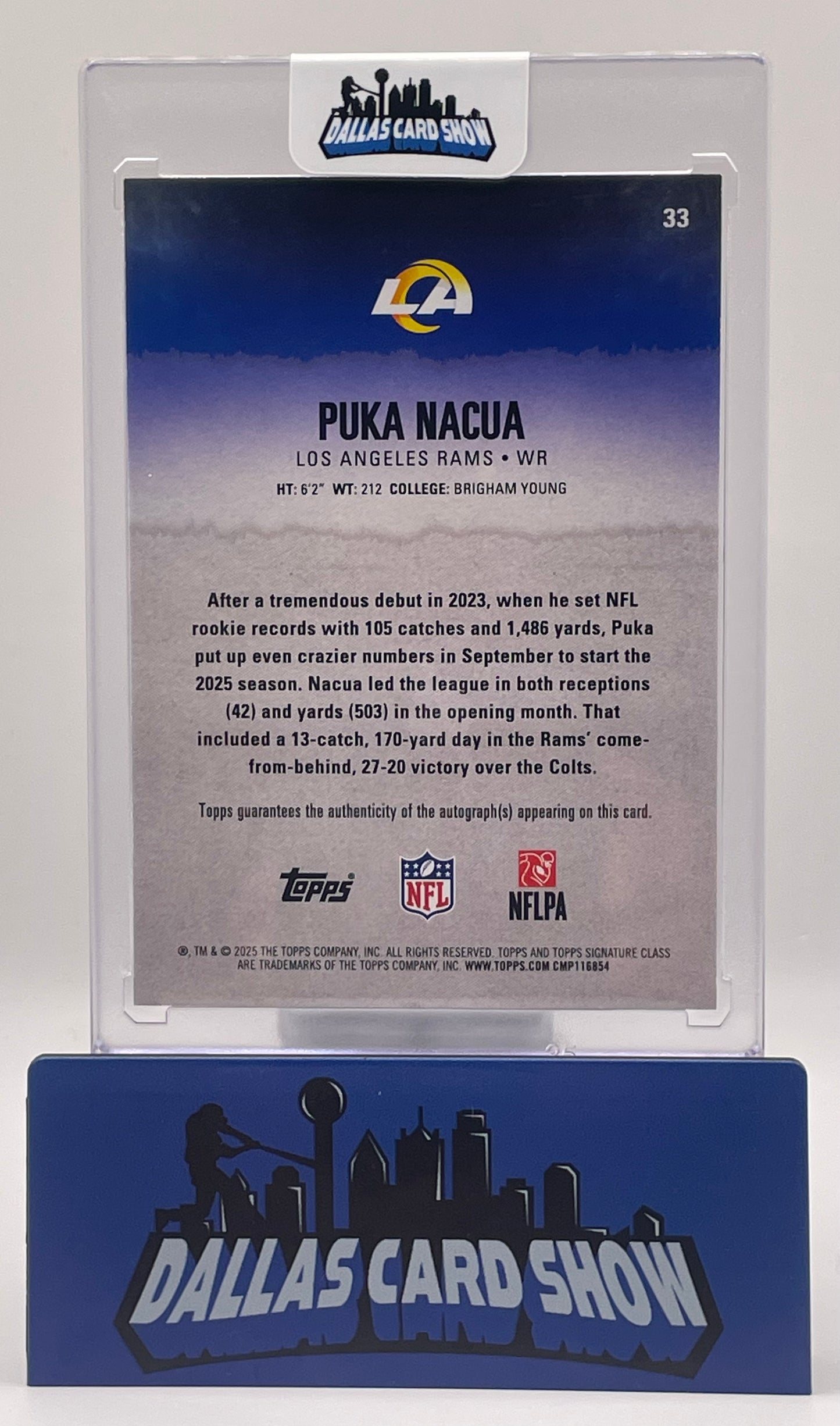 2025 Topps Signature Class Puka Nacua Turquoise Autograph /225 #33