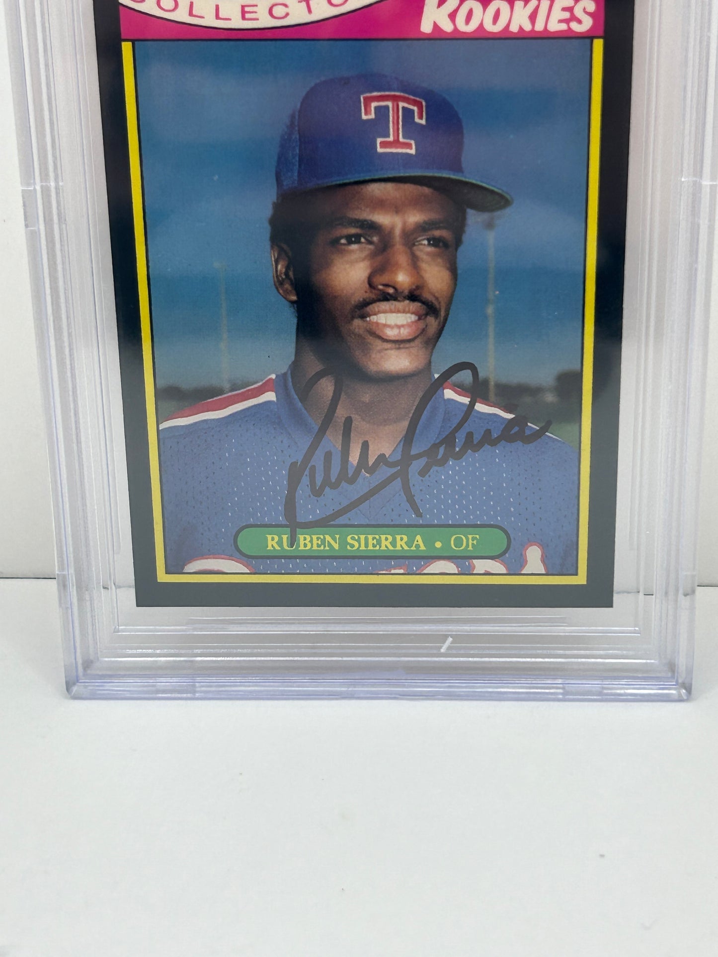 1987 Toys R Us Rookies Ruben Sierra #24 Beckett Witnessed Beckett  10 Autograph (4711)