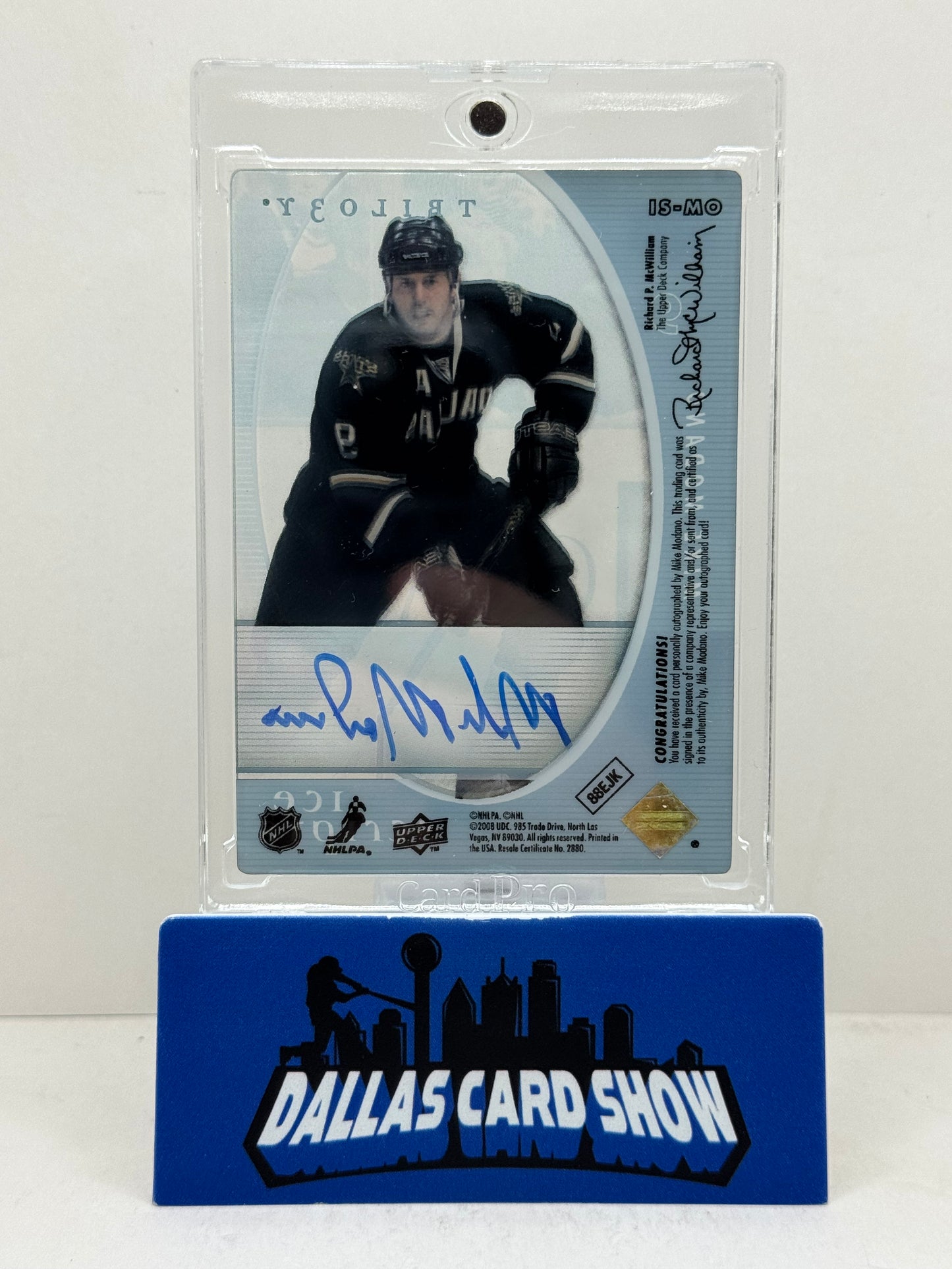 2008-09 Upper Deck Trilogy #IS-MO Mike Modano Ice Scripts Autograph