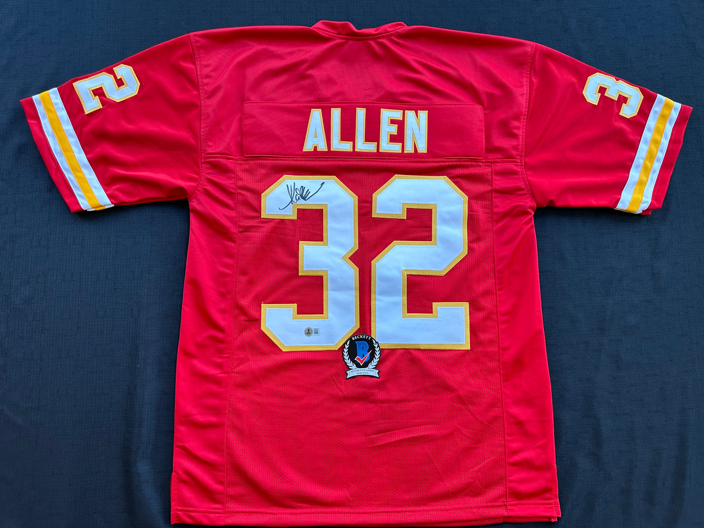 MARCUS ALLEN KANSAS CITY CHIEFS SIGNED JERSEY XL Raiders USC Trojans BAS COA