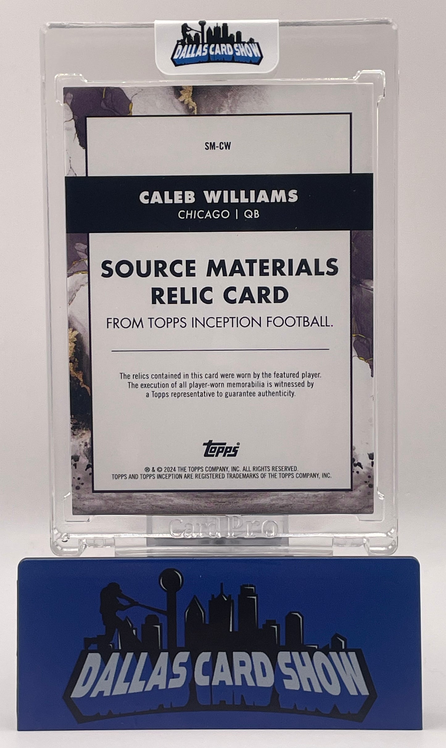 2024 Topps Inception Caleb Williams Source Materials Relic Red /75 #SM-CW