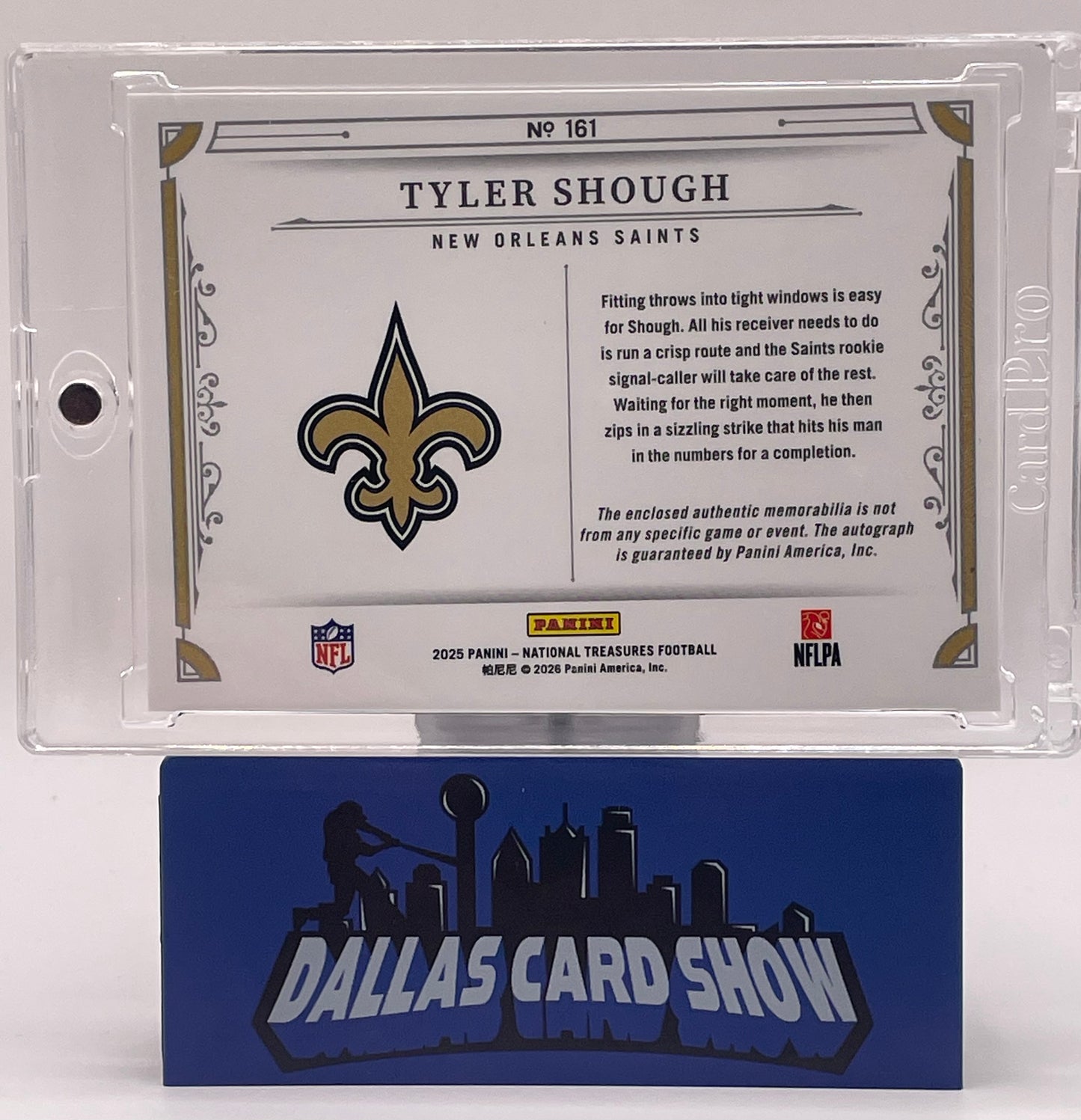 2025 Panini National Treasures Tyler Shough RPA /99 #161