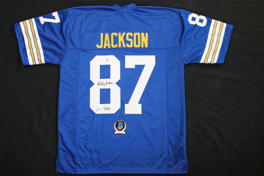 RICKEY JACKSON PITT PANTHERS SIGNED FOOTBALL JERSEY "Go Pitt" BAS COA