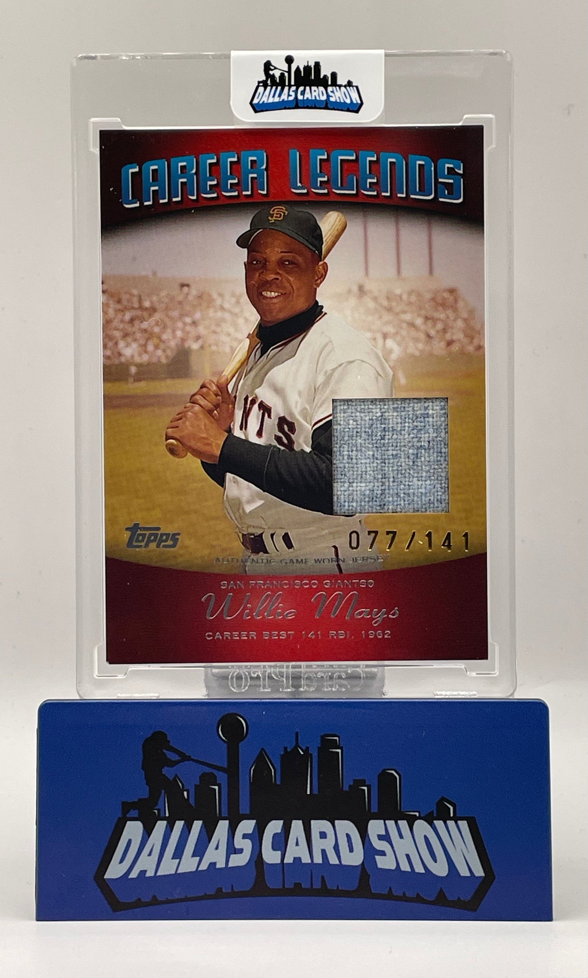 2004 Topps #CL-WM2 Willie Mays Career Legends Game Used Relic  /141