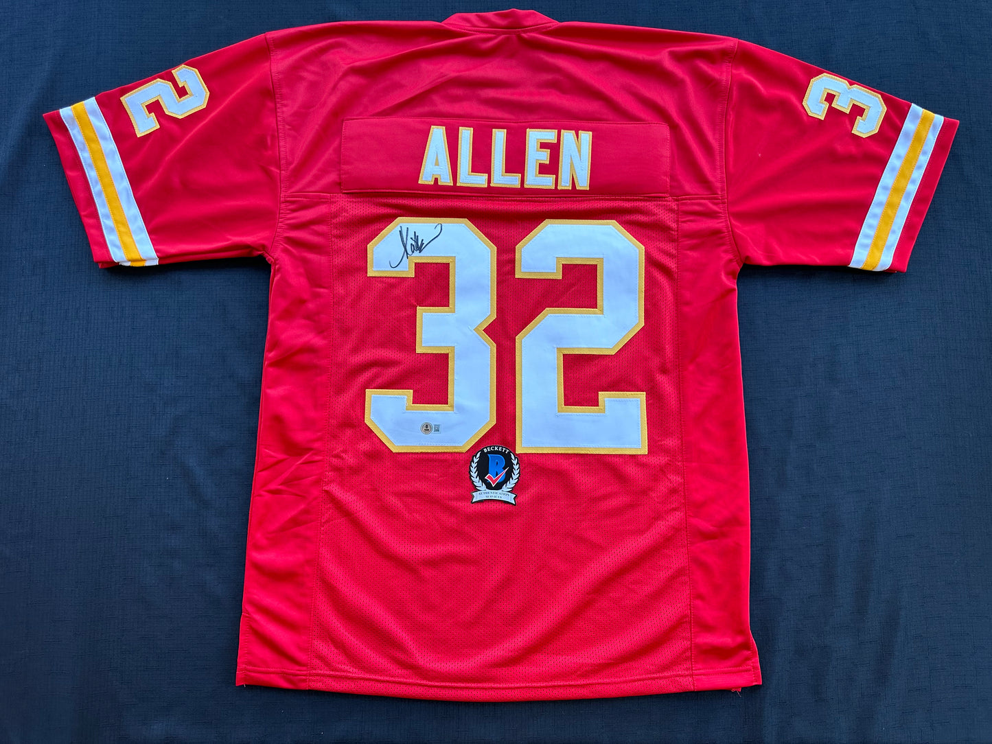 MARCUS ALLEN KANSAS CITY CHIEFS SIGNED JERSEY XL Raiders USC Trojans BAS COA