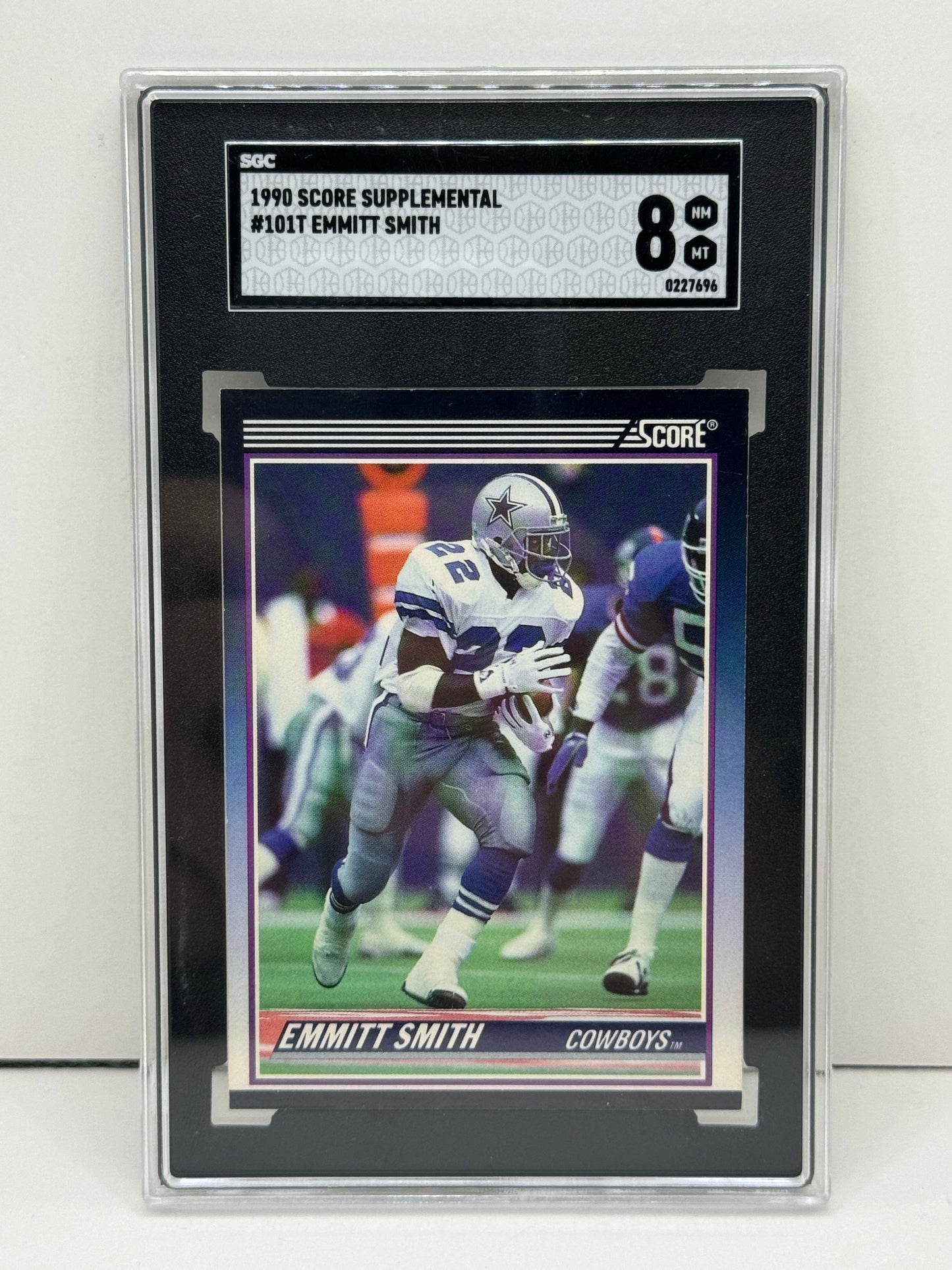 1990 Score Supplemental Emmitt Smith #101T SGC 8 Cowboys