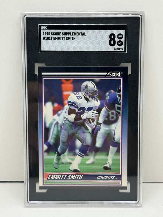 1990 Score Supplemental Emmitt Smith #101T SGC 8 Cowboys