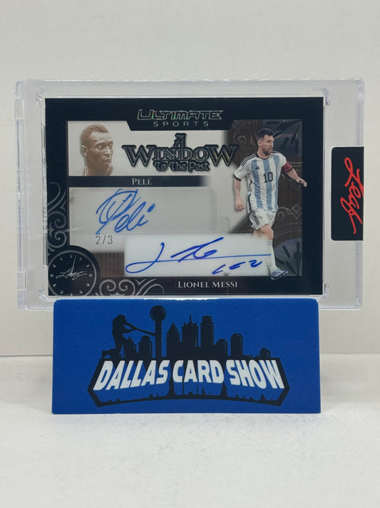 2024 Leaf Ultimate Sports #UXW-4 Lionel Messi,Pelé A Window To The Past Autograph /3