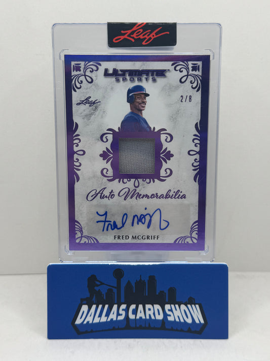 2024 Leaf Ultimate Sports #AM-FM1 Fred Mcgriff Auto Memorabilia /8