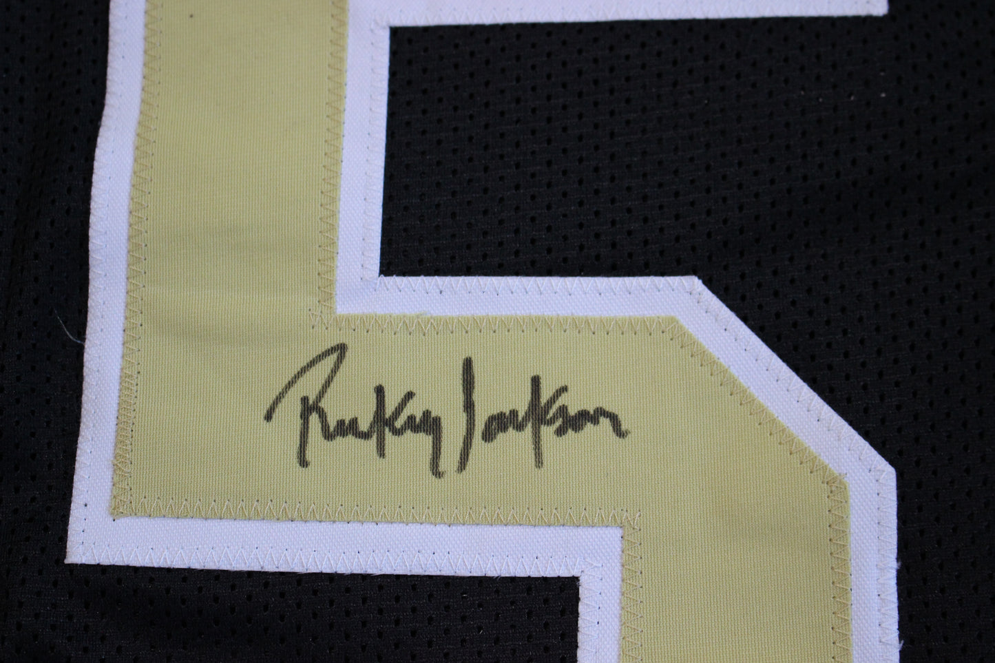 RICKEY JACKSON NEW ORLEANS SAINTS SIGNED HOME FOOTBALL JERSEY w/HOF 2010 BAS