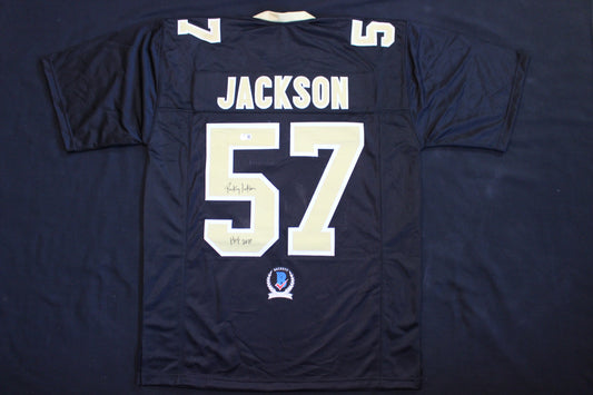 RICKEY JACKSON NEW ORLEANS SAINTS SIGNED HOME FOOTBALL JERSEY w/HOF 2010 BAS