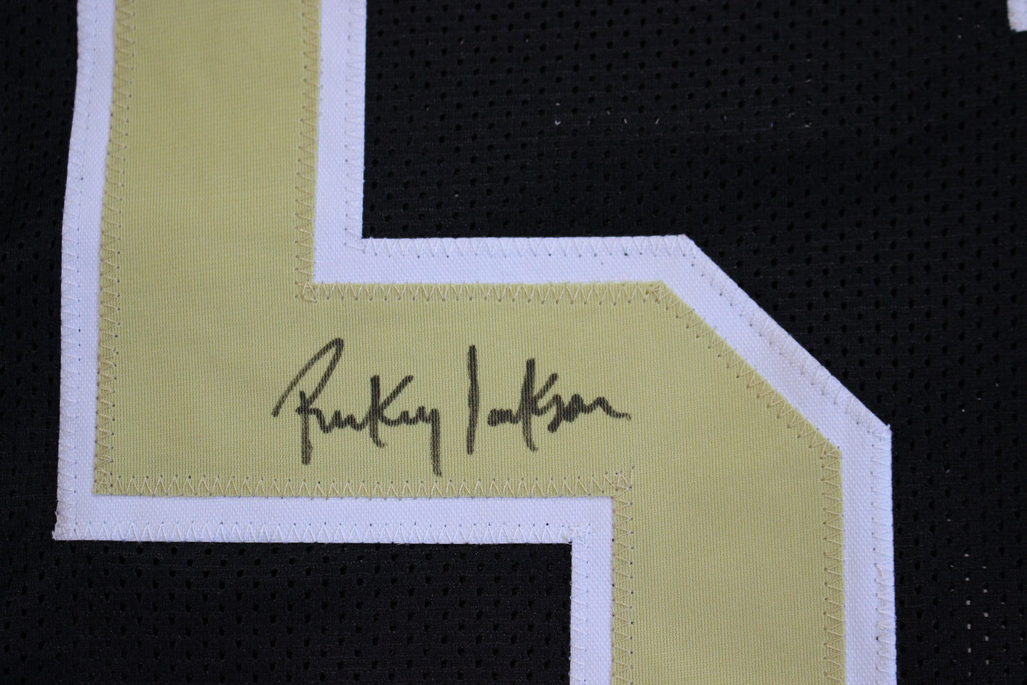 RICKEY JACKSON NEW ORLEANS SAINTS SIGNED HOME FOOTBALL JERSEY w/HOF 2010 BAS