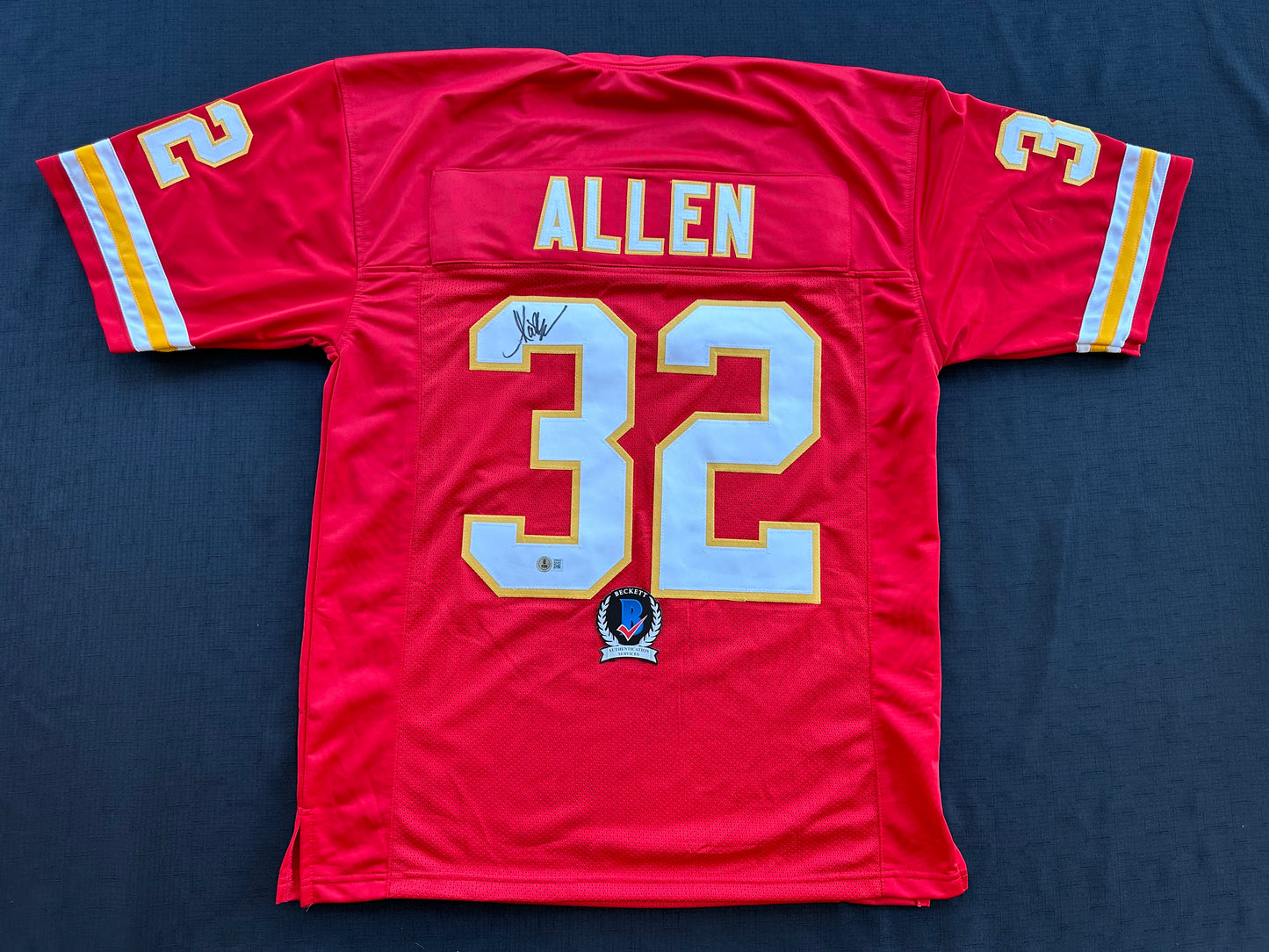MARCUS ALLEN KANSAS CITY CHIEFS SIGNED JERSEY XL Raiders USC Trojans BAS COA
