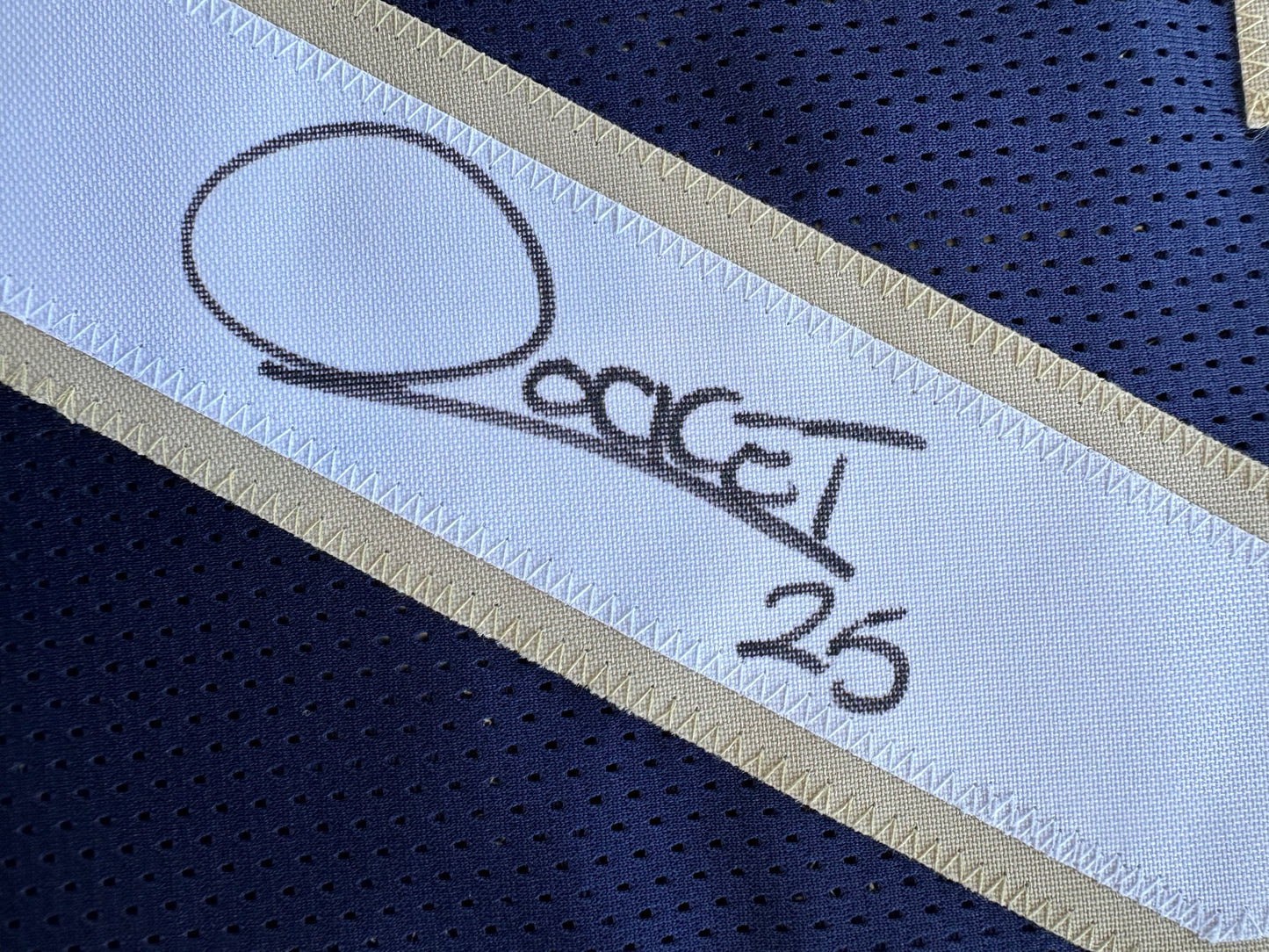 RAGHIB ROCKET ISMAIL NOTRE DAME SIGNED JERSEY w/1988 National Champs BAS