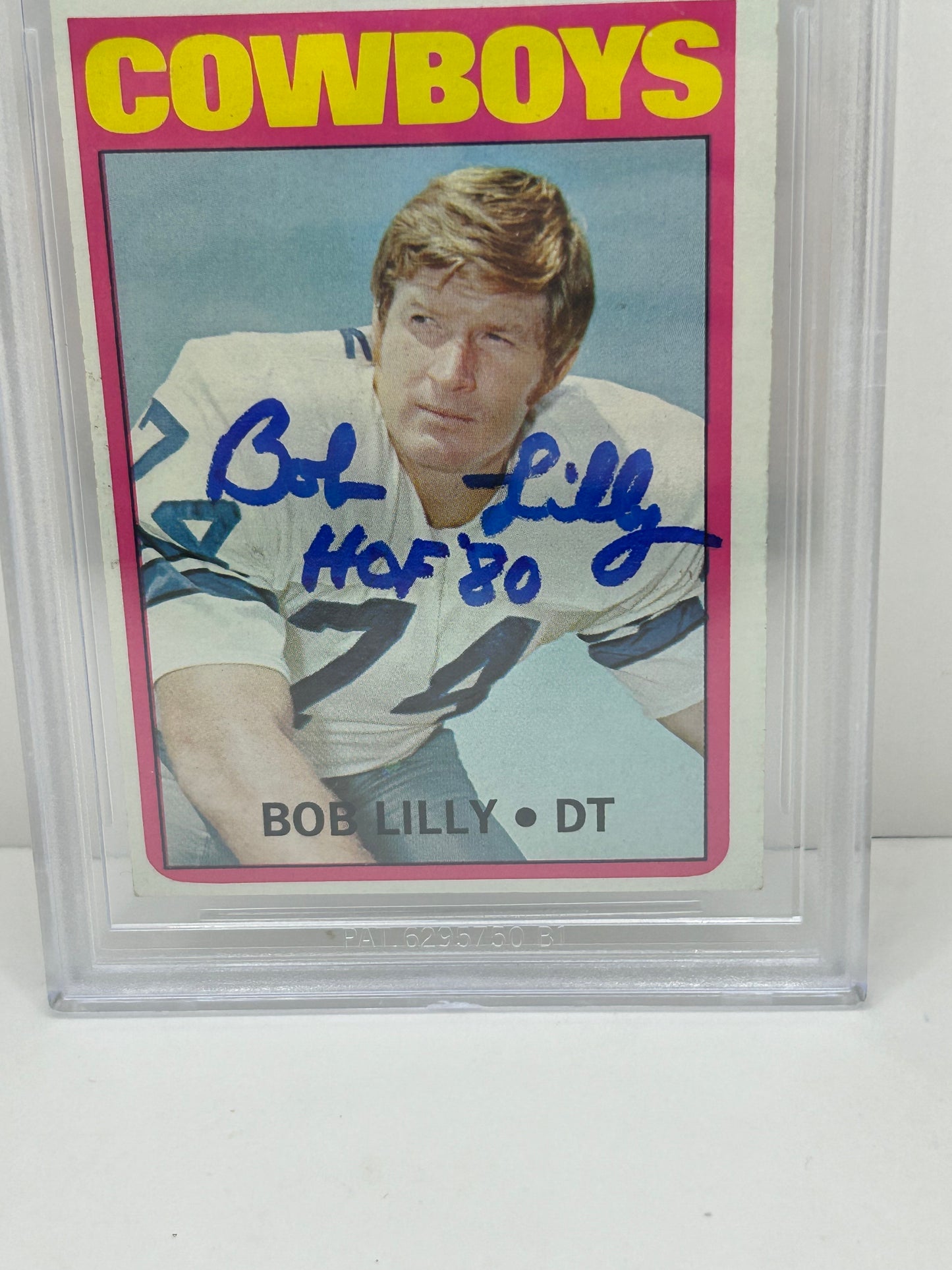 1972 Topps Bob Lilly #145 Beckett Witnessed Beckett Authentic (4992)