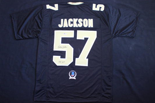 RICKEY JACKSON NEW ORLEANS SAINTS SIGNED HOME FOOTBALL JERSEY w/HOF 2010 BAS