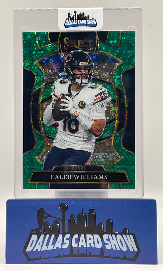 2025 Panini Select No Huddle #73 Caleb Williams Green /5 Bears