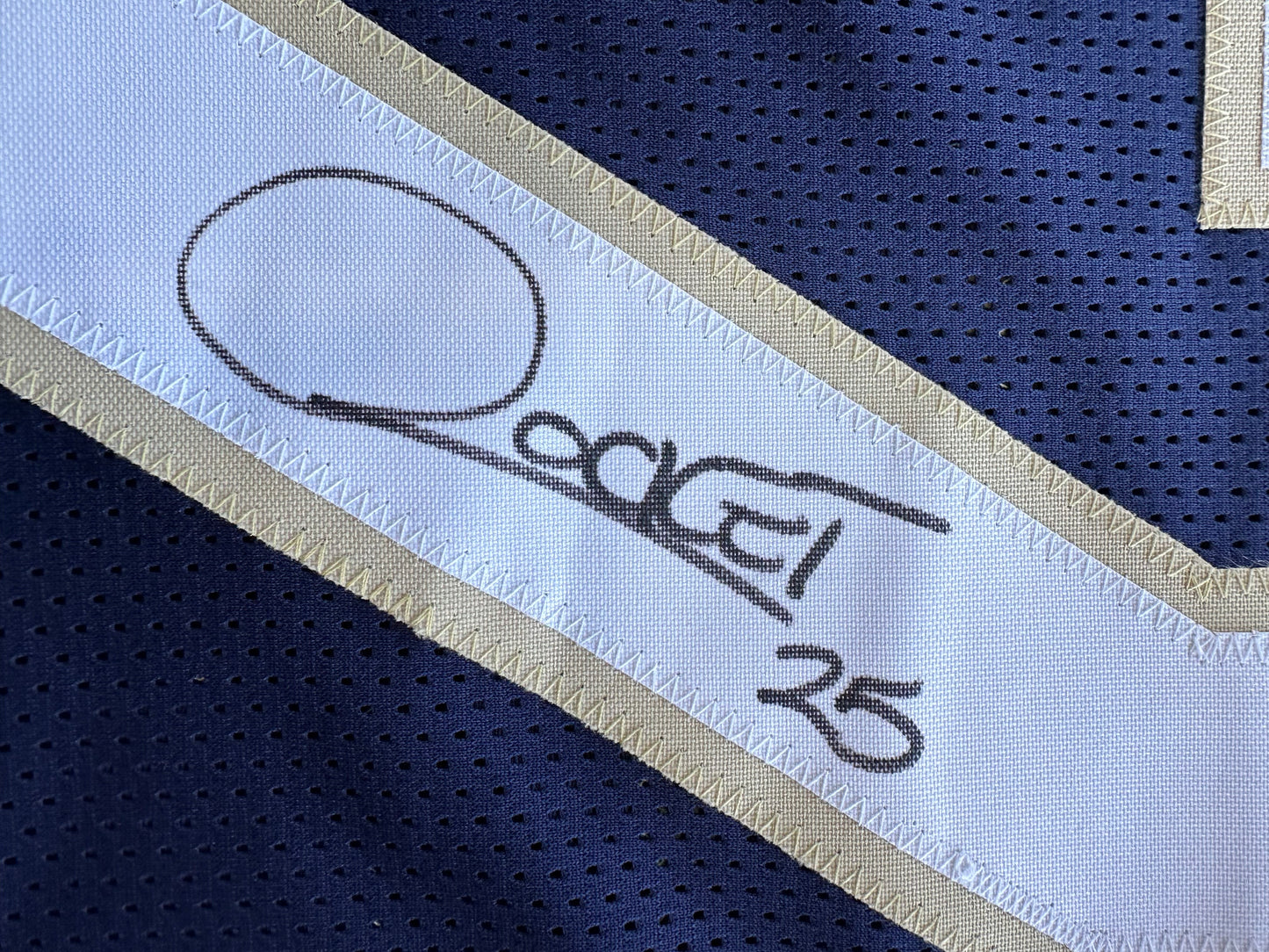 RAGHIB ROCKET ISMAIL NOTRE DAME SIGNED JERSEY w/1988 National Champs BAS