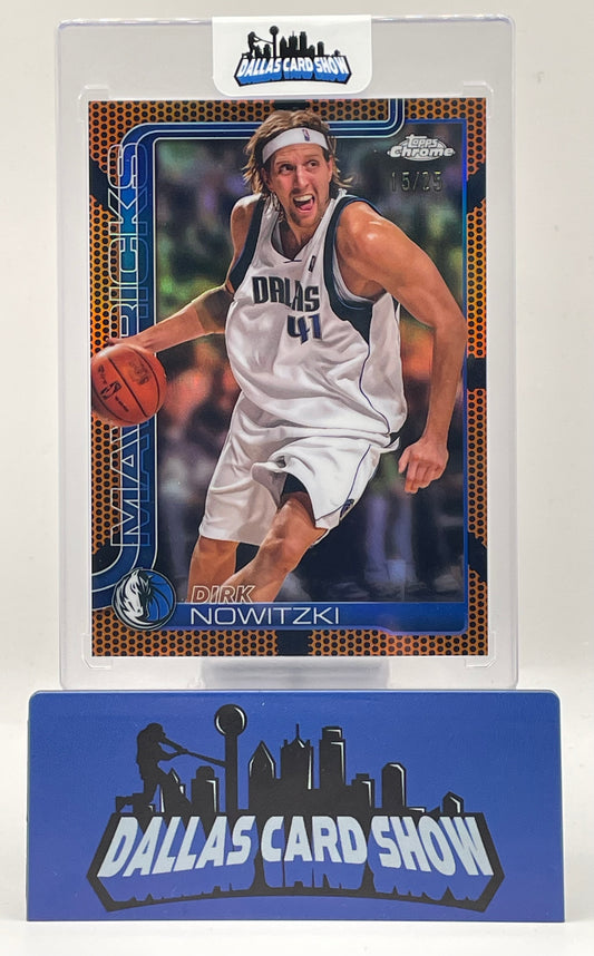2025-26 Topps Chrome #246 Dirk Nowitzki Orange Baketball /25