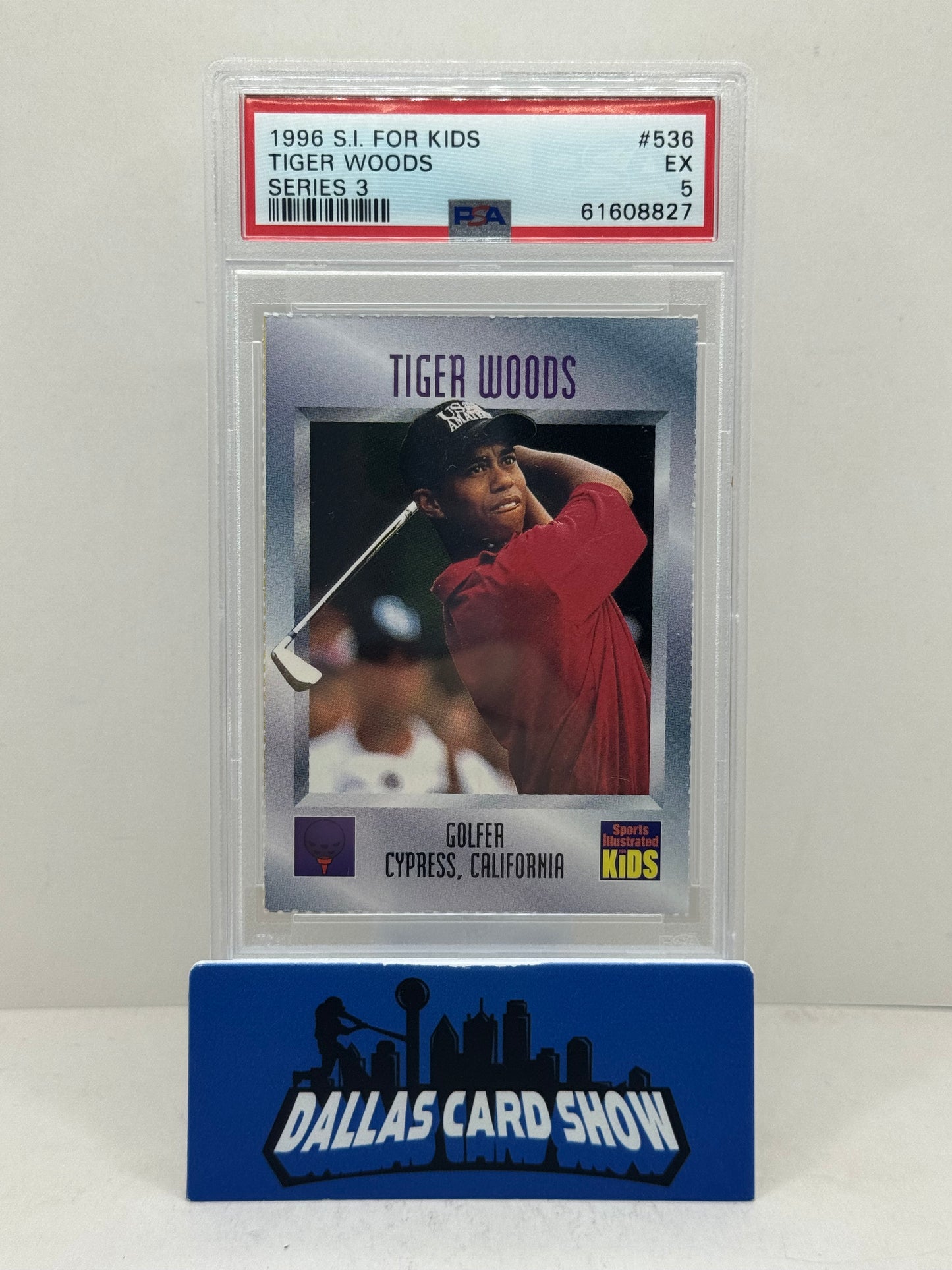 1996 Sports Illustrated For Kids #536 Tiger Woods Series 3 PSA 5