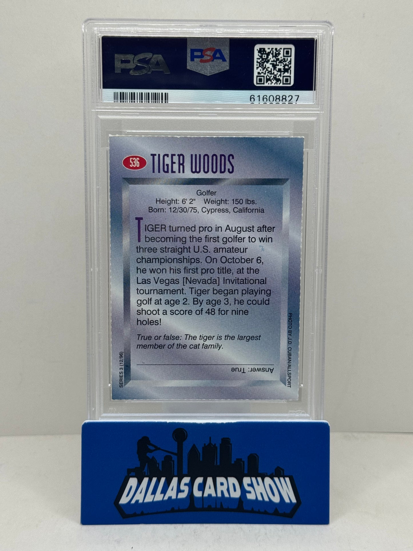 1996 Sports Illustrated For Kids #536 Tiger Woods Series 3 PSA 5