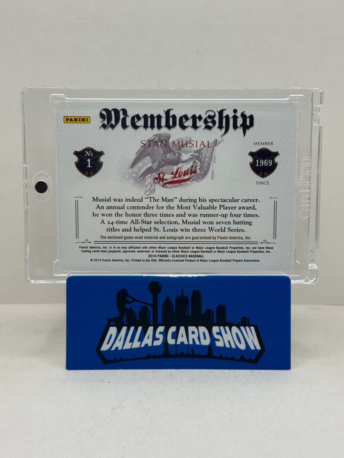 2014 Panini Classics #1 Stan Musial Membership Autograph /5