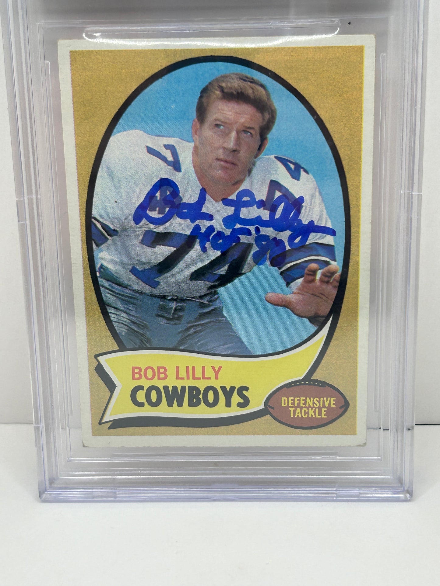 1970 Topps Bob Lilly #87 Beckett Witnessed Beckett 10 Autograph (3272)