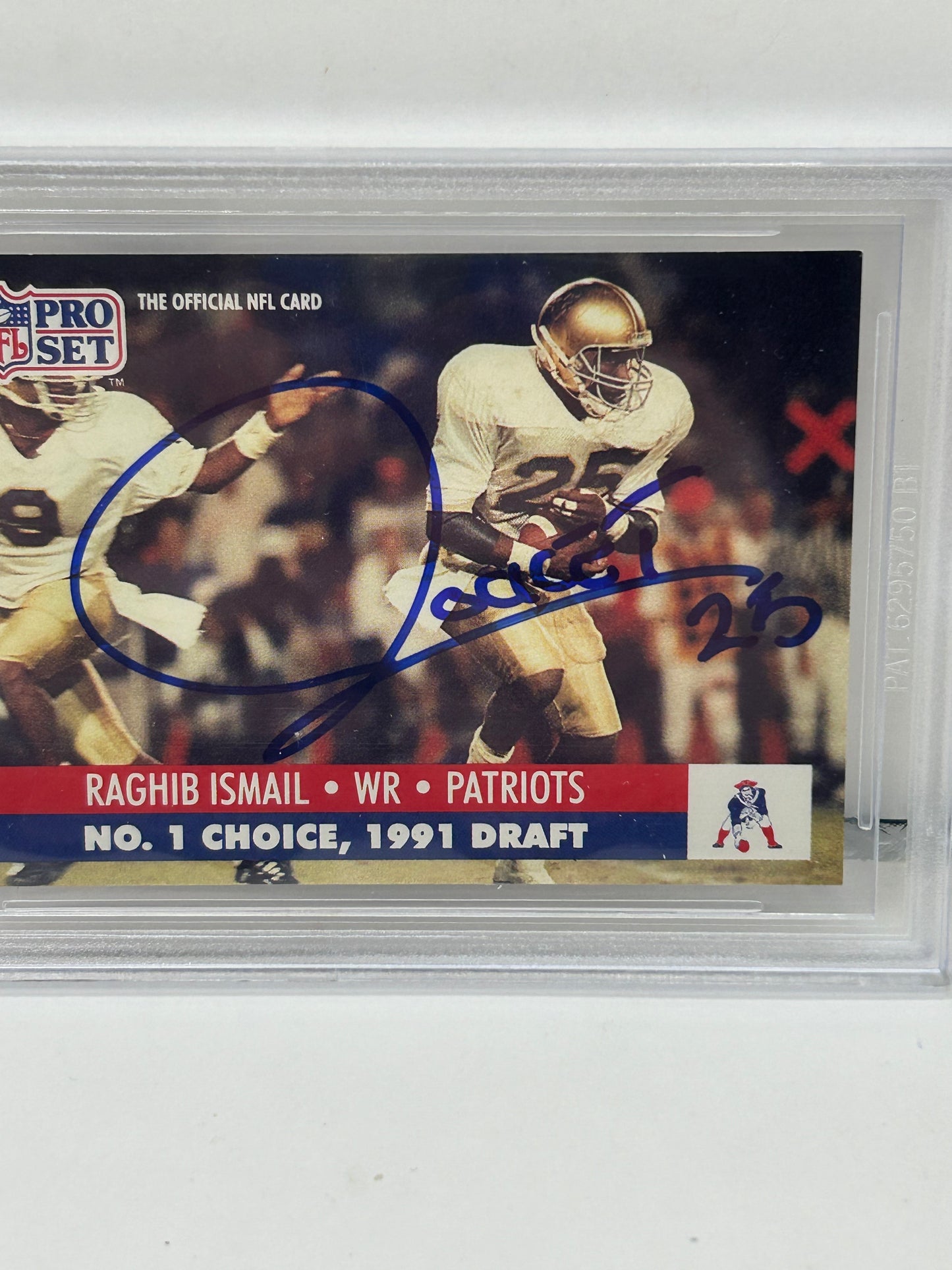 1991 Pro Set Raghib "Rocket" Ismail #694E Draft Day Beckett Witnessed Beckett Authentic (5005)