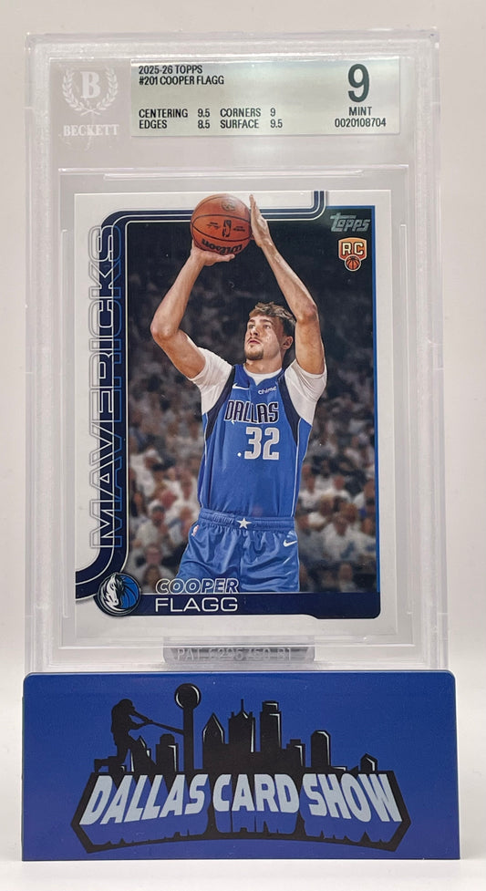 2025-26 Topps #201 Cooper Flagg Rookie RC BGS 9