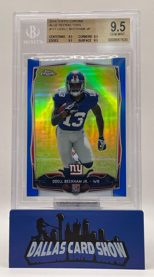 2014 Topps Chrome #117 Odell Beckham Jr. Blue Refractor /199 BGS 9.5