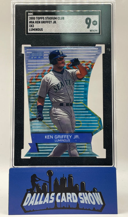 2000 Topps Stadium Club #8A Ken Griffey Jr. 3x3 Luminous SGC 9