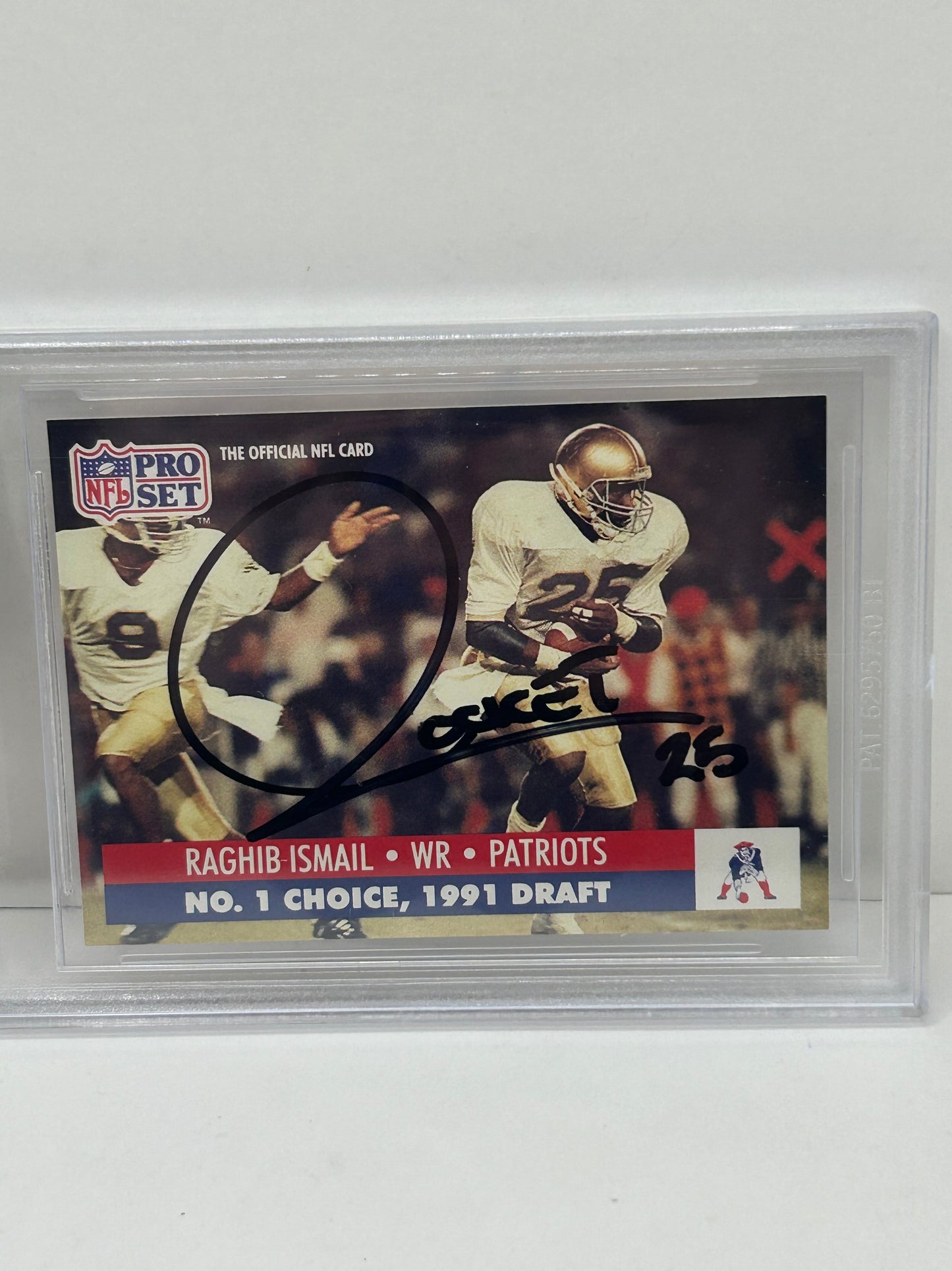 1991 Pro Set Raghib "Rocket" Ismail #694E Draft Day Beckett Witnessed Beckett Authentic (5007)