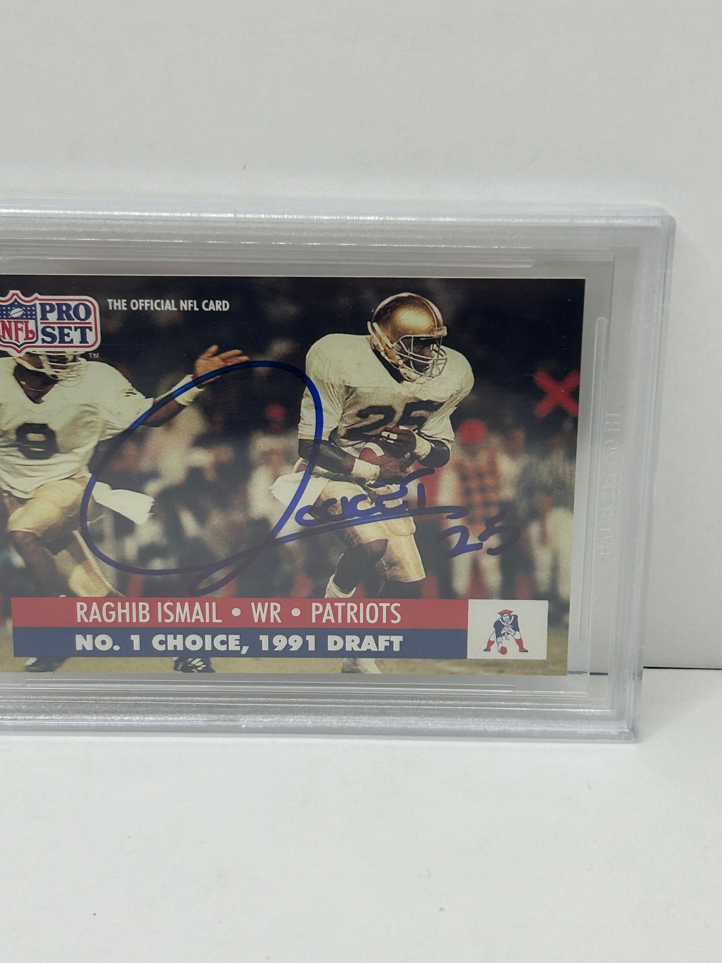 1991 Pro Set Raghib "Rocket" Ismail #694E Draft Day Beckett Witnessed Beckett Authentic (5006)