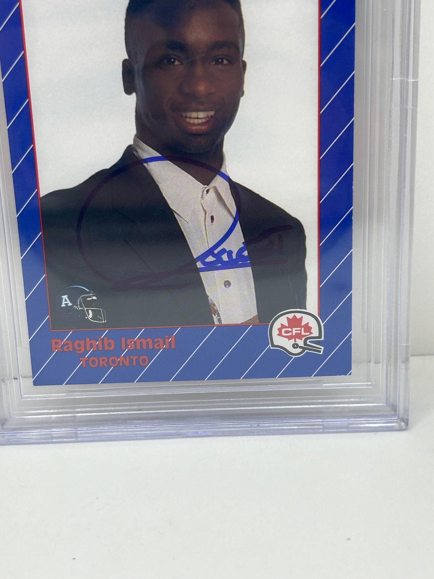 1991 All World CFL Raghib "Rocket" Ismail #38 Beckett Witnessed Beckett 10 Autograph