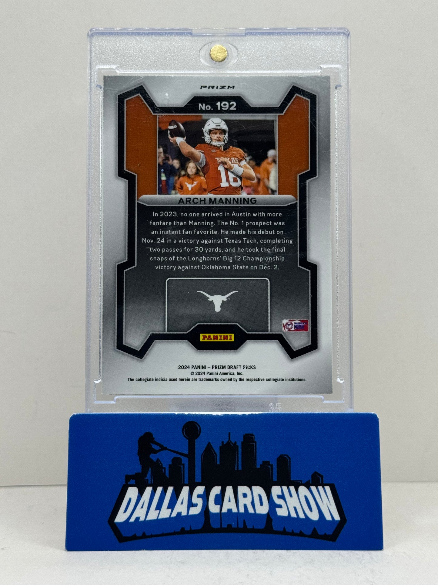 2024 Panini prizm Draft Picks #192 Arch Manning Rated Prospect Red Ice Longhorns