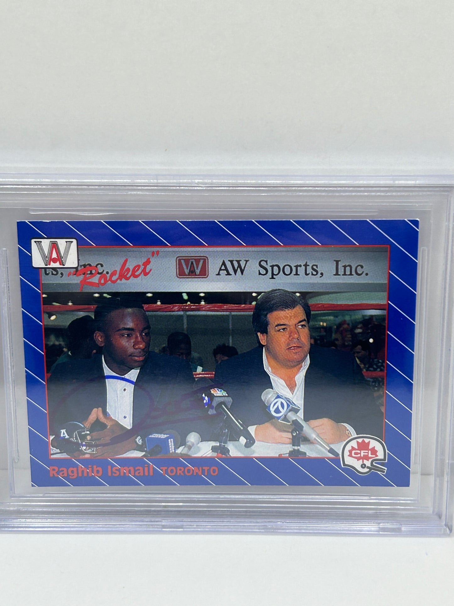 1991 All World CFL Raghib "Rocket" Ismail #10 Beckett Witnessed Beckett 10 Autograph