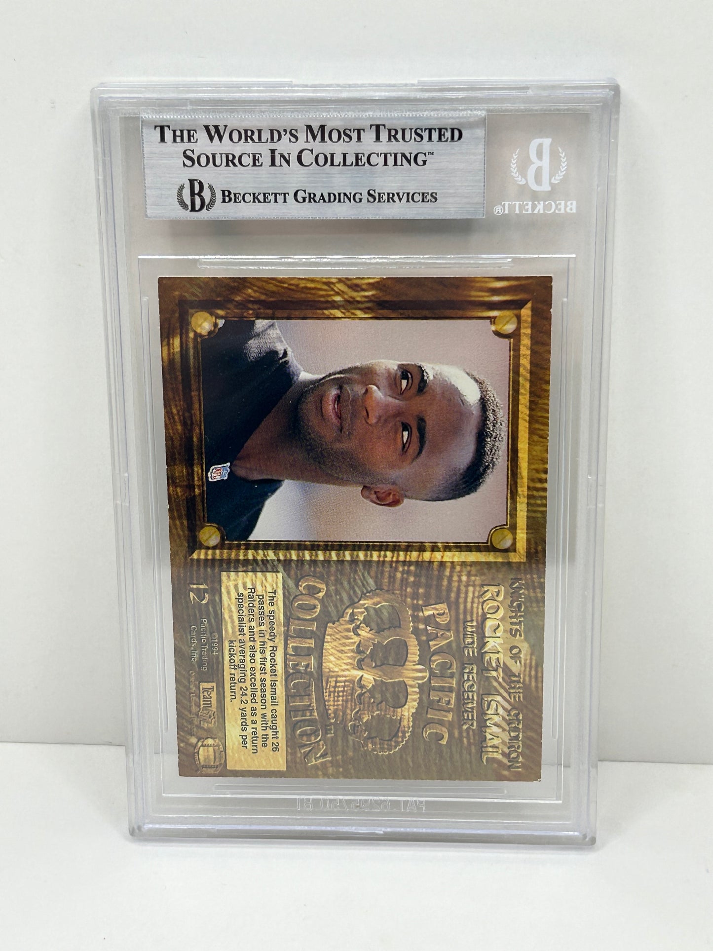 1994 Pacific Knights Of The Gridiron #12 Raghib "Rocket" Ismail Beckett Witnessed