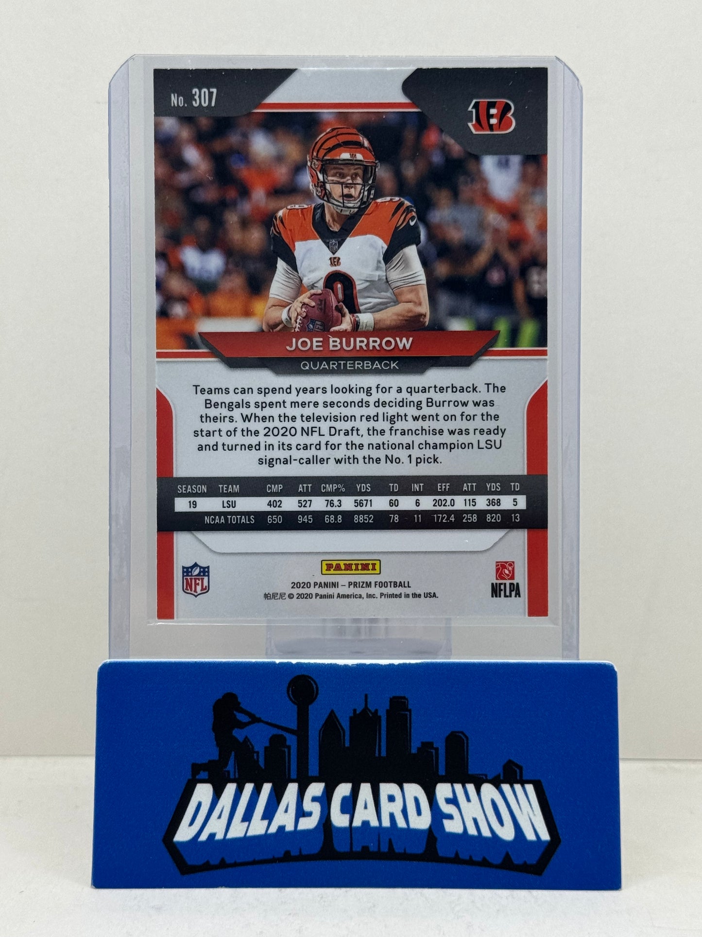 2020 Panini Prizm #307 Joe Burrow Rookie RC Bengals