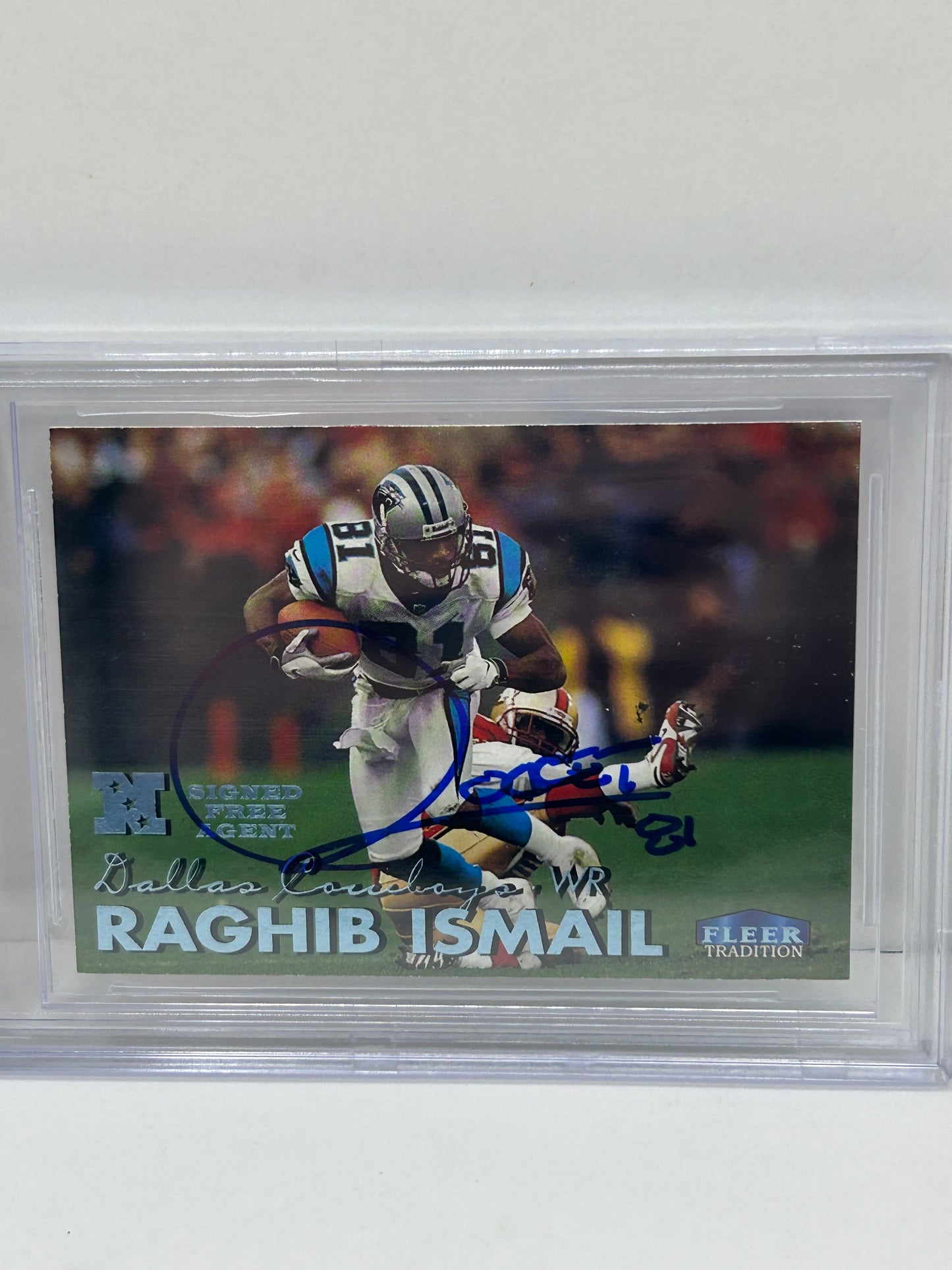 1999 Fleer Tradition #132 Raghib "Rocket" Ismail Beckett Witnessed Beckett 10 Autograph