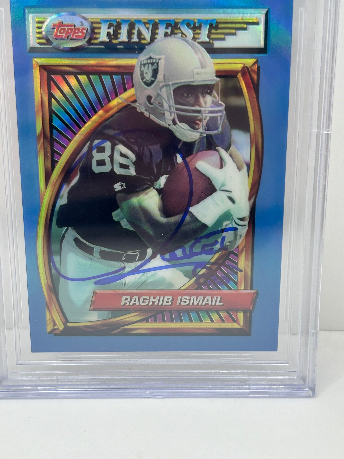 1994 Finest #8 Refractors Raghib "Rocket" Ismail Beckett Witnessed Beckett 10 Autograph (4712)