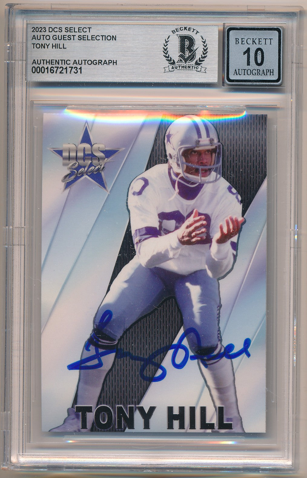 2023 DCS SELECT AUTO GUEST SELECTION TONY HILL AUTHENTIC AUTO BAS 10