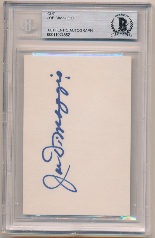 CUT JOE DIMAGGIO BAS AUTHENTIC AUTOGRAPH