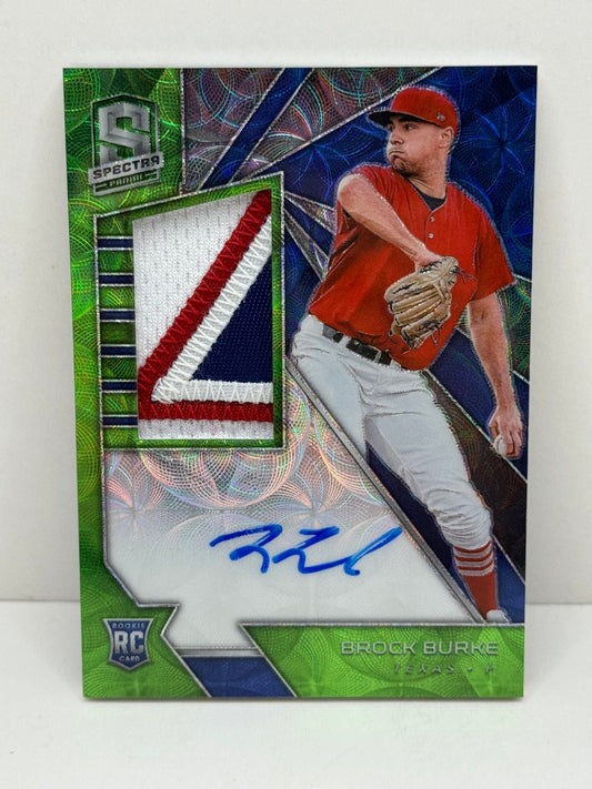 2020 Spectra Brock Burke Rookie Patch Auto RPA RC #/25