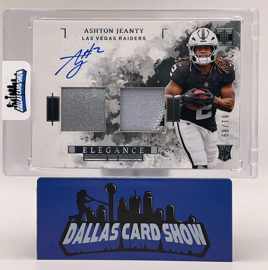 2025 Impeccable #ELE-AJY Ashton Jeanty Elegance Rookie Patch Autograph /89