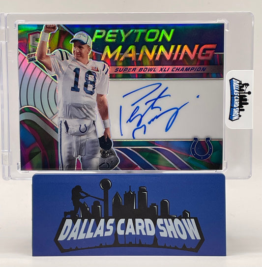 2020 Panini Spectra Peyton Manning Super Bowl XLI Champion Psychedelic Autograph /2