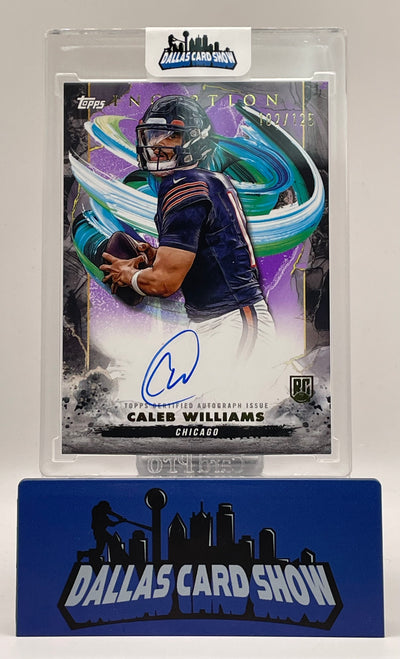 2024 Inception #RA-CW Caleb Williams Purple Rookie Autograph /125
