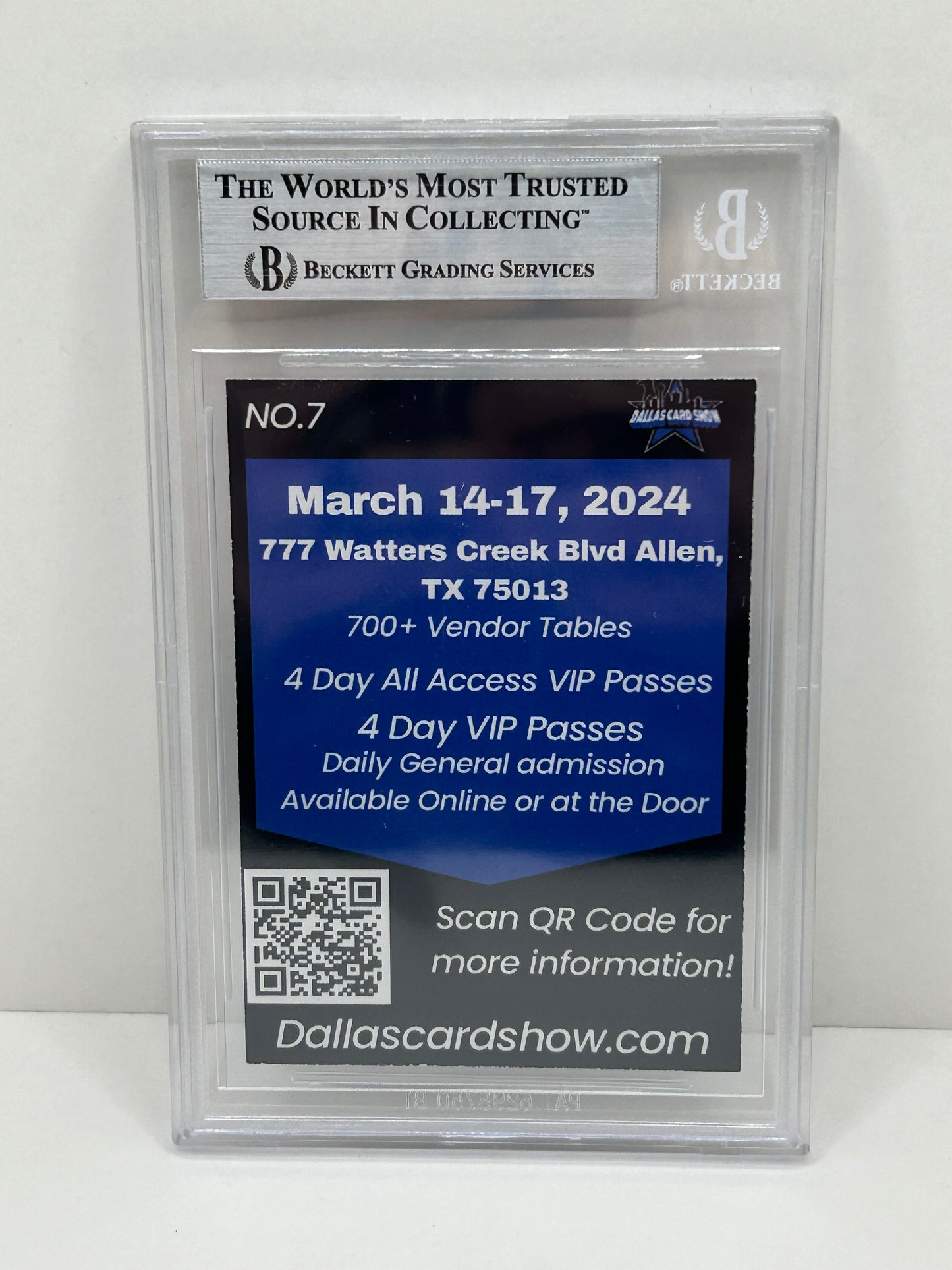 2024 Dallas Card Show Julio Franco #7 Beckett Witnessed Authentic Autograph (4874)